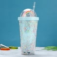 thumbnail image 4 of Water Bottle,Rainbow Doll Bubble Bubble Strawing Cup Large Capacity Cute Men And Women Students Summer Ice Cup Double Layer Plastic Cup, 4 of 4
