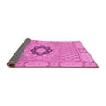 thumbnail image 2 of Ahgly Company Indoor Round Abstract Pink Modern Area Rugs, 5' Round, 2 of 4