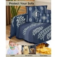 thumbnail image 4 of Blue Aztec Sofa Covers for 3 Cushion,Washable Couch Cover for Sectional Sofa Slipcovers,Abstract Geometric Tribal Ethnic Native Vintage American Loveseat Covers Futon Cover Throw Blanket 71x118, 4 of 8