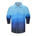 thumbnail image 4 of UAYOTSE Mens Knit Polo Long Sleeve Collared Sweater Polo Business Casual Polos with Pocket,XL Blue, 4 of 5