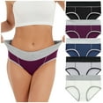 thumbnail image 4 of Womens Underwear High Waist 5PC Underpants Knickers Patchwork Bikini Solid Brief Panties, 4 of 7