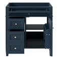 thumbnail image 5 of 30-inch Modern Blue Bathroom Vanity Cabinet with 3 Drawers & Door Organizer - No Top Sink Included, 5 of 7