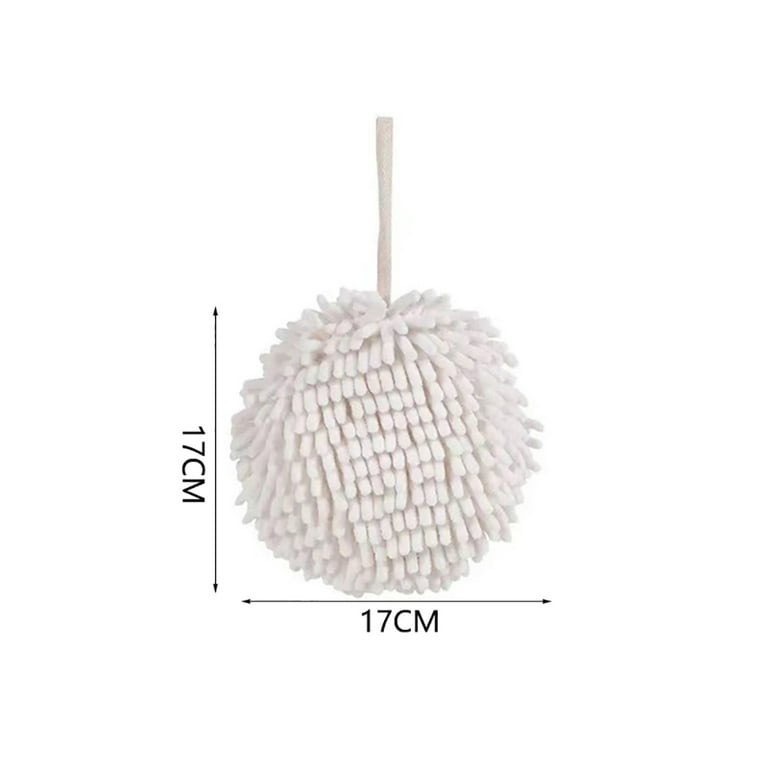 GMMGLT Chenille Quick Dry Bath Hand Drying Puff Towel Balls, Creative Decorative Kitchen Hanging Fuzzy Towels Gadgets for Bathroom, Your Kids Hands Fast