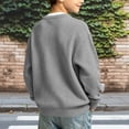 thumbnail image 3 of qolati Boys Waffle Knit Sweater Crew Neck Long Sleeve Pullover Shirt Soft Casual Lightweight Knit Sweater for Kids Everyday Fall Winter Sports Tops Size 5-16 Years, 3 of 6