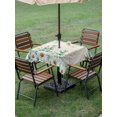 thumbnail image 4 of Outdoor Tablecloths with Umbrella Hole & Zipper, Green Eucalyptus Leaves 54x54 Inch Square Tablecloths, Daisy Summer Botanical Watercolor Waterproof Table Cloth, Patio/Pool/Picnic Table Covers, 4 of 8