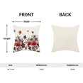 thumbnail image 4 of 4th of July Pillow Covers 18x18 Inch Set of 2 Red Blue Floral Flower Independence Day Decor Throw Pillows Memorial Day Patriotic Outdoor Decorative Cushion Cases for Couch Bed Decorations, 4 of 6