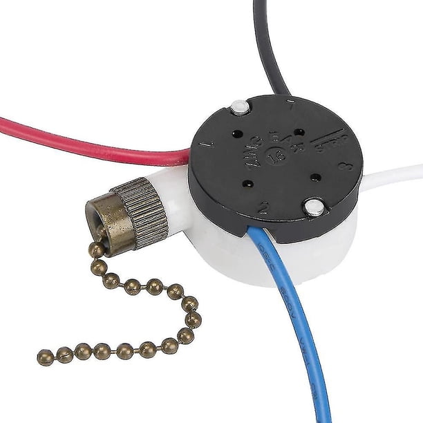 Interruptor de ventilador de techo Zing Ear Ze-208s E89885 3 velocidades 4 hilos cadena B