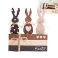 thumbnail image 5 of JHEHF Easter Rustic Wood Block Set Of 6 Cute Rabbit Table Sign Rustic Farmhouse Tiered Tray Tabletop Centerpieces Decoration Party Supplies, 5 of 8