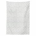 thumbnail image 2 of Grey and White Tablecloth, Classical Pattern with Abstract Flowers and Skinny Curly Stems, Rectangle Satin Table Cover Accent for Dining Room and Kitchen, 60" X 84", Pale Grey White, by Ambesonne, 2 of 2