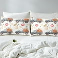 thumbnail image 4 of Manfei Pumpkin Truck Full Sheet Sets,Thanksgiving Day Bedding Full Size,Autumn Harvest Bed Sheets Set Full Size,Ultra Soft Festival Room Decorative,4-Piece, 4 of 6