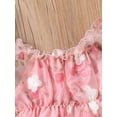 thumbnail image 4 of Summer Toddler Baby Girl Clothes Off Shoulder Ruffle Sling Crop Tops Short Pants 2Pcs Outfits, 4 of 7