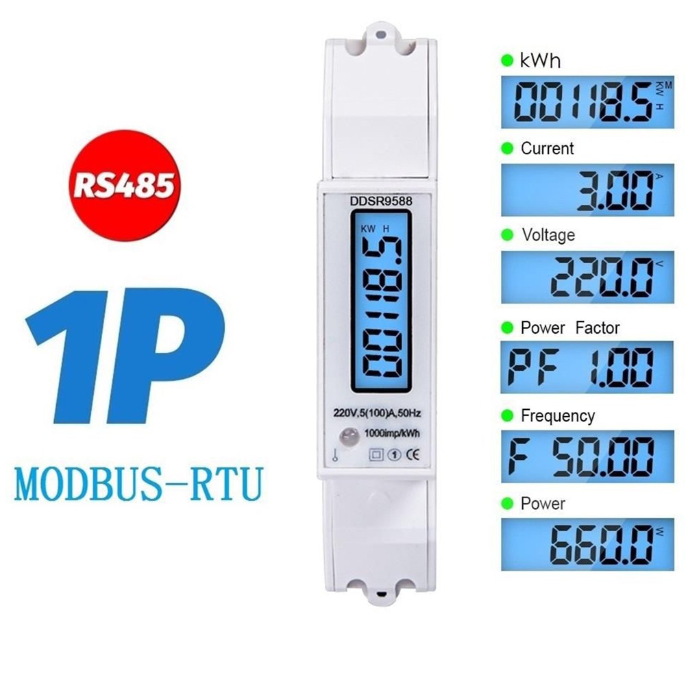 DDS519MR multifunctional ammeter voltmeter wattmeter cycle kilowatt hour meter