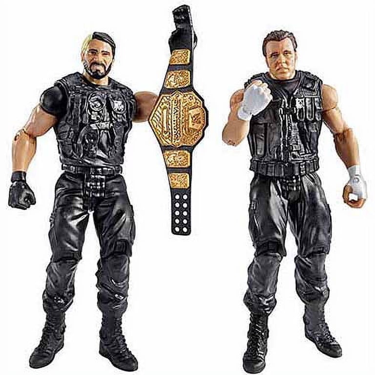 WWE スパイク付き肩パッド フィギュア 2体セット WWE Seth Rollins & Dean Ambrose with US Title Action Figures, 2