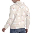 thumbnail image 6 of Kdxio Beautiful Rabbit Print Mens Casual Hooded Collar Drawstring Hoodies Pullover Sweatshirts Casual Long Sleeve Shirts-3X-Large, 6 of 7