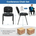 thumbnail image 3 of Costway Set of 10 Office Guest Chair Stackable Reception Chair Waiting Conference Room, 3 of 8