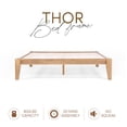 thumbnail image 4 of allforwood Thor Solid Wood Bed Frame - Queen Size - Japanese Joinery Bed Frame - Wood Slat Support - No Box Spring Needed - Easy Assembly - Minimalist & Modern Style (Light Oak, Queen), 4 of 5