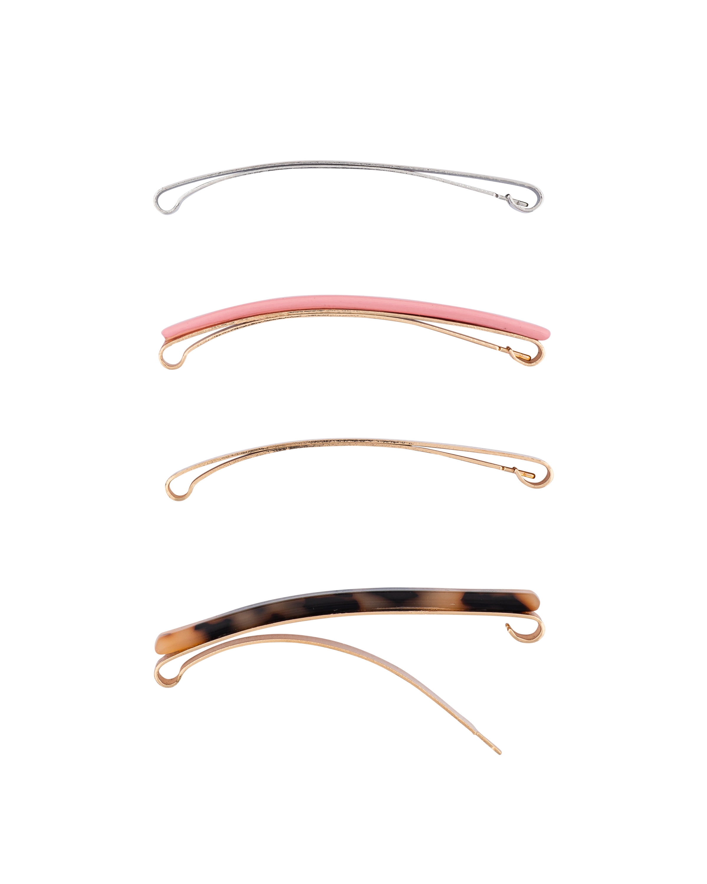 Goody Stay Tight Low Profile Barrettes for Fine Hair, 4 Pack
