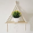 thumbnail image 4 of Estante de Macramé Triangular, Organizador de Almacenamiento, Estante de Exhibición, Estantes Flotantes, Arte de Pared, Decoración para hogar, Libros, Madera perfecl Estante de pared, 4 of 8