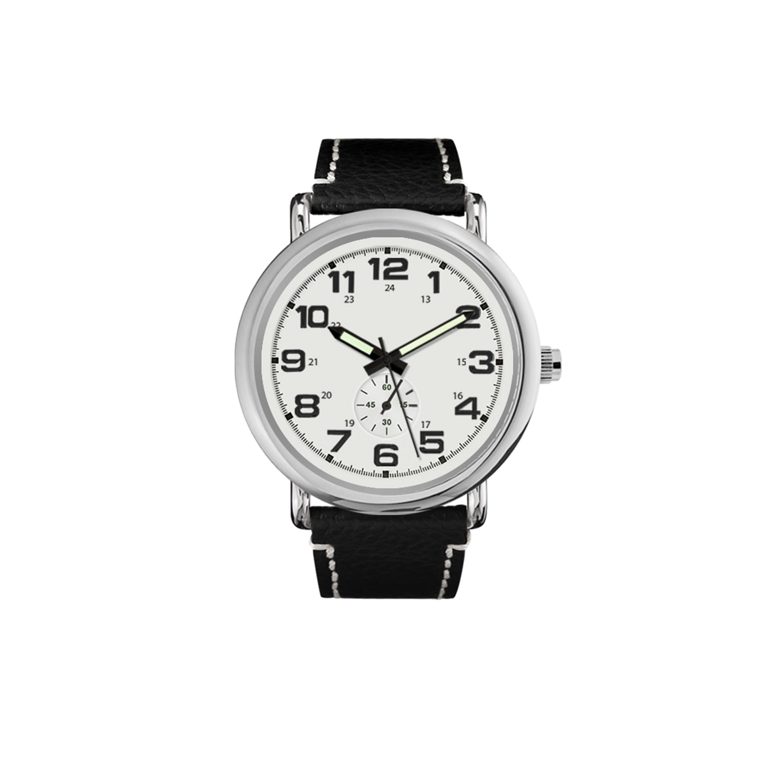 George Men Rnd Sil, Easy Read,black Strap