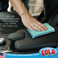 thumbnail image 3 of LOLA Jumbo Microfiber Terry & Nylon Net Sponge Scrubber Pad, 8 pack, Non Scratch 2-Way Cleaning, Gently Scrubs, Wipes Clean, 3 of 5