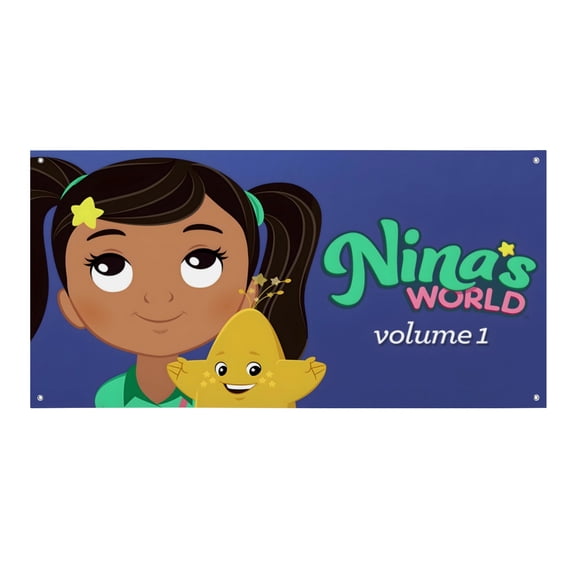 Nina’s World-Theme Backdrops Banner Birthday Party Decor Supplies Personalized Party Backdrop Decoration,5x3ft(150x90cm)