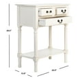thumbnail image 5 of SAFAVIEH Primrose Distressed White Wood Console Table with Drawer (23.5 in. W x 13 in. D x 29.5 in. H), 5 of 7