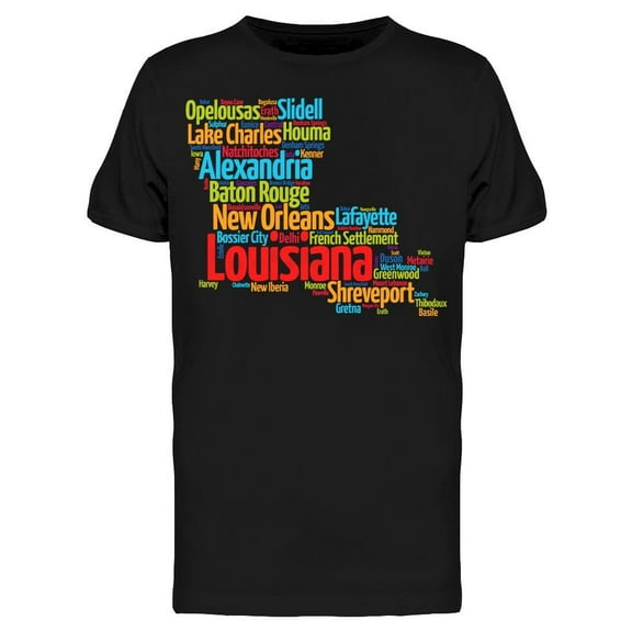 Smartprints Mens Graphic Tee - Cities Of State Of The South - Regular Fit 100% Cotton