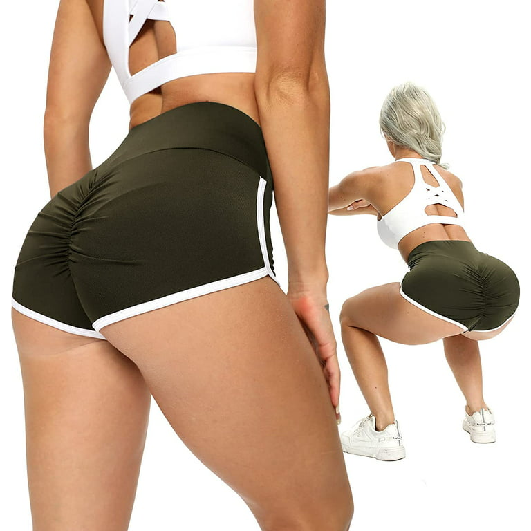 ENEESSI Women's Booty Shorts Workout Butt Lifting High Waist Yoga