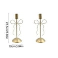 thumbnail image 3 of RXIRUCGD 3-Piece Bow Design Iron Candle Holder Set - Classic Candlestick Tabletop Decor for Christmas and Romantic Dinner Decoration, 3 of 6