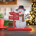 thumbnail image 4 of Ganfancp Navidad Santa Claus Artesanía Decoración de Madera Adornos de Escritorio Centros de Mesa de Comedor Adornos de Madera Signos de Madera de Escritorio Artículos En Liquidación 1X Cartel de Nav, 4 of 5