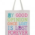 thumbnail image 4 of Inktastic Jane Austen Good Opinion Quote Tote Bag, 4 of 4