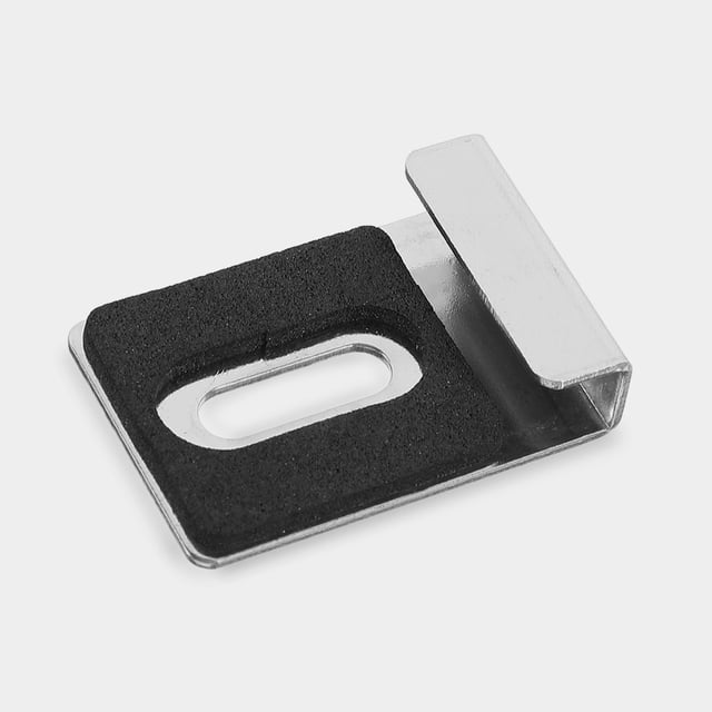 OHOIOLLA 8Ud Clips De Montaje Para Sin Marco De Acero Inoxidable Acabado Plateado