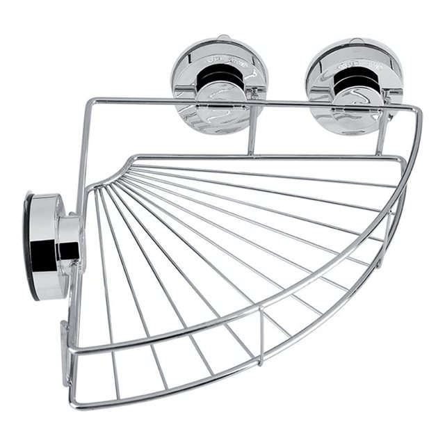 Bathroom Shelves Shower Caddy Triangle Corner Shelf Storage Rack Stainless Steel Shampoo Shower Gel Organizer Holder Vacuum Suction Cup