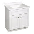 Design House 563411 Wave Cultured Marble Vanity Top 31x22, Solid White