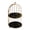 Black, variant on White Iron Bathroom Cosmetic Organizer Desktop Lipstick Organizer Skincares Rack Bathroom Shelves Desktop Shelves Double Tier Cage Design With Stone-Patterned Shelves 2-Piece Set Light Fin