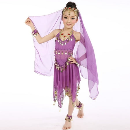 Handmade Children Girl Belly Dance Costumes Kids Egypt Dance Cloth