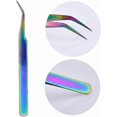 thumbnail image 2 of 2 Pack Stainless Steel Curved Tweezers ,Straight Tweezers for Picker Eyebrow Eyelash Tweezers Manicure Nail Art Tools, 2 of 4