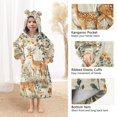thumbnail image 3 of FORMRS Wearable Blanket Hoodie with Sleeves for Kids Cozy Flannel Sweatshirt, Deer Pattern, 3 of 7