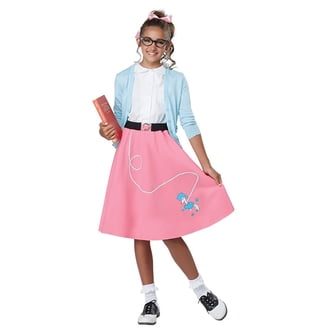 slim fit dress slacks Grease Pink Ladies Greaser Sandy Costume Child
