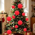 thumbnail image 6 of Large 6 Inch Christmas Ornaments Balls, Diamond Patterned Metallic Thread Christmas Balls, Christmas Tree Decorations for Holiday Parties, 6 of 9