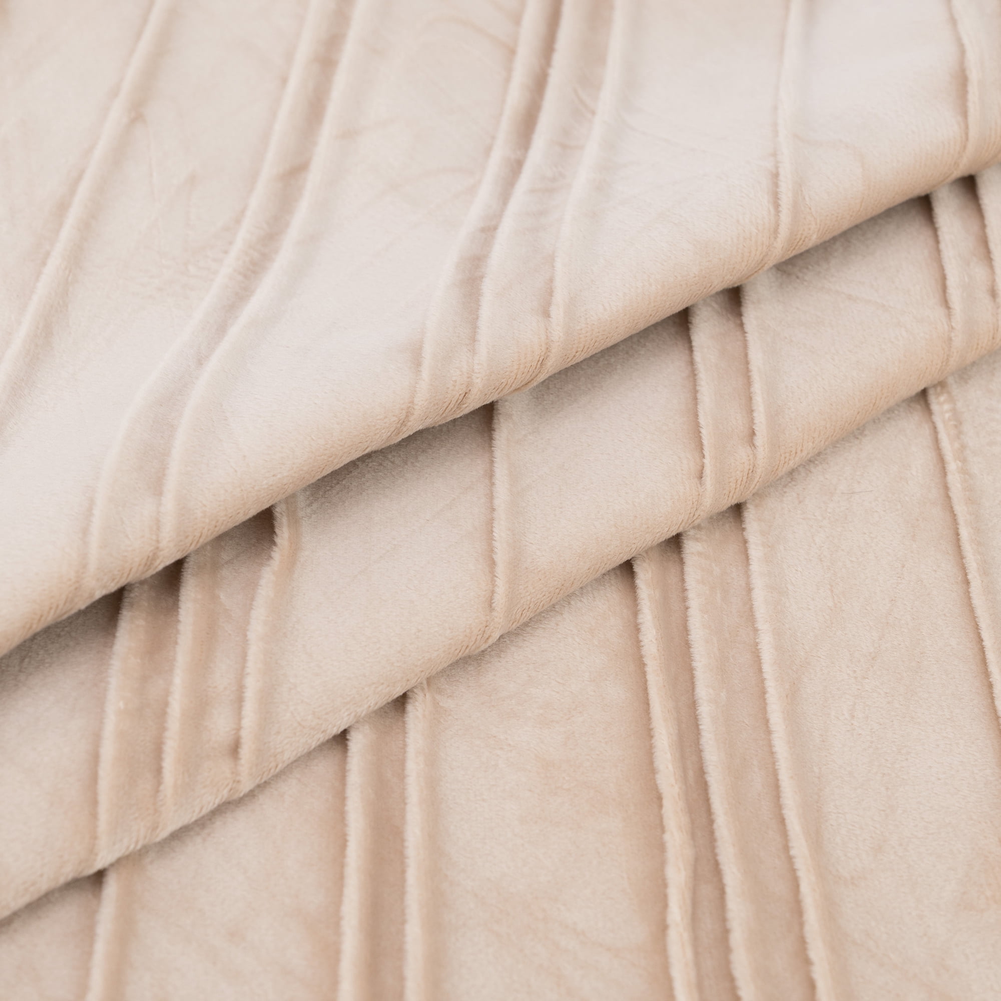 Unique Bargains 2Pcs Pleated Textured Throw Pillow Covers Couch Cushion Cases Beige 18" x 18"