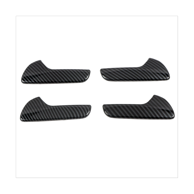 4 Piezas de Fibra de Carbono para Manija de Puerta Interior de Coche, Cubierta de Manija de Panel de Agarre para Durango 2011-2022