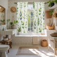 thumbnail image 4 of Sage Green Leaves Kitchen Curtains 63 Inch Length, Summer Botanical Farmhouse Leaf Watercolor Tiers Curtains for Living Room Berdoom, Light Filtering Drapes Window Treatment 2 Panels 42"Wx63"L, 4 of 8