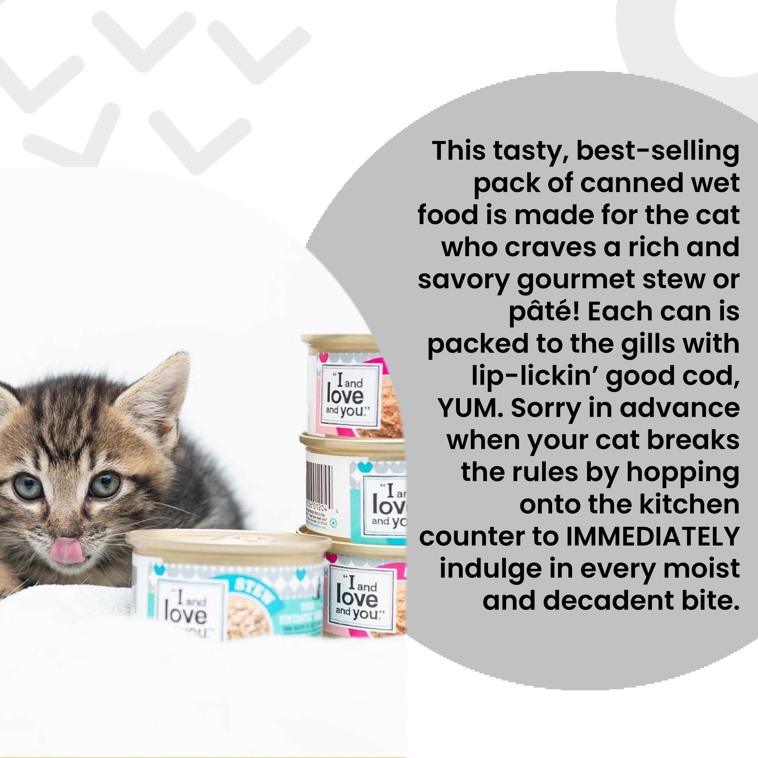 (2 pack) "I and love and you" Farm 2 Sea Cat Food, Variety Pack (Beef, Salmon, Turkey)