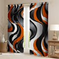 thumbnail image 2 of Manfei Girly Orange Minimalst Black Out Curtains, Stripes Ombre Curtains Pack of 2 (42x63 Each), Abstract Geometric Bedroom Curtains, Curtains Blackout Room Decor, 2 of 6