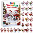 thumbnail image 2 of BotaniNest 2025 2D Snowman And Acrylic Hanging Advent Calendar 24 2D Flat Snowmen Holding Double Printed Realistic Pattern., 2 of 7
