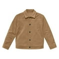 thumbnail image 5 of Mrmaere Men's Collared Button-Front Jacket Stylish Warm Outerwear for Daily & Casual Khaki M, 5 of 5