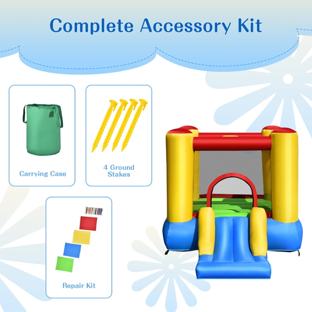 Aimee Lii Kids Inflatable Jumping Bounce House without Blower, Playhouse for Kids Outdoor