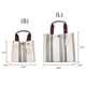 thumbnail image 3 of Bolso de hombro Rayas Casual Asa superior Gran capacidad Tote Bags ( S) Blanco, 3 of 9