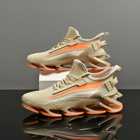 

Toyella Fly-knit Sneakers Men And Teenagers Breathable Lightweight Casual Daddy Shoes Apricot 46